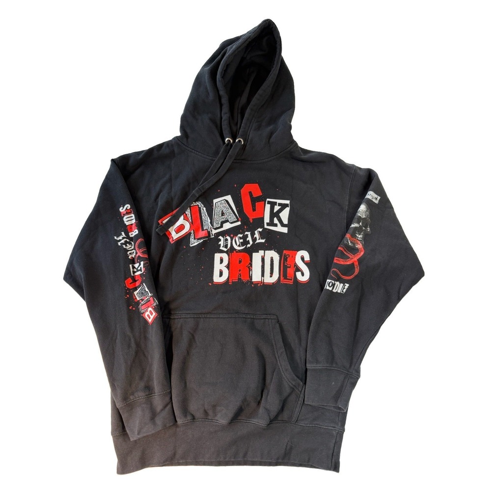 Black Veil Brides Hoodie Large Official Band Merch Skull Snake Graphic Goth Emo